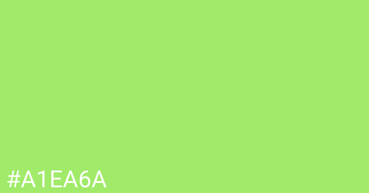 Hex color #a1ea6a graphic