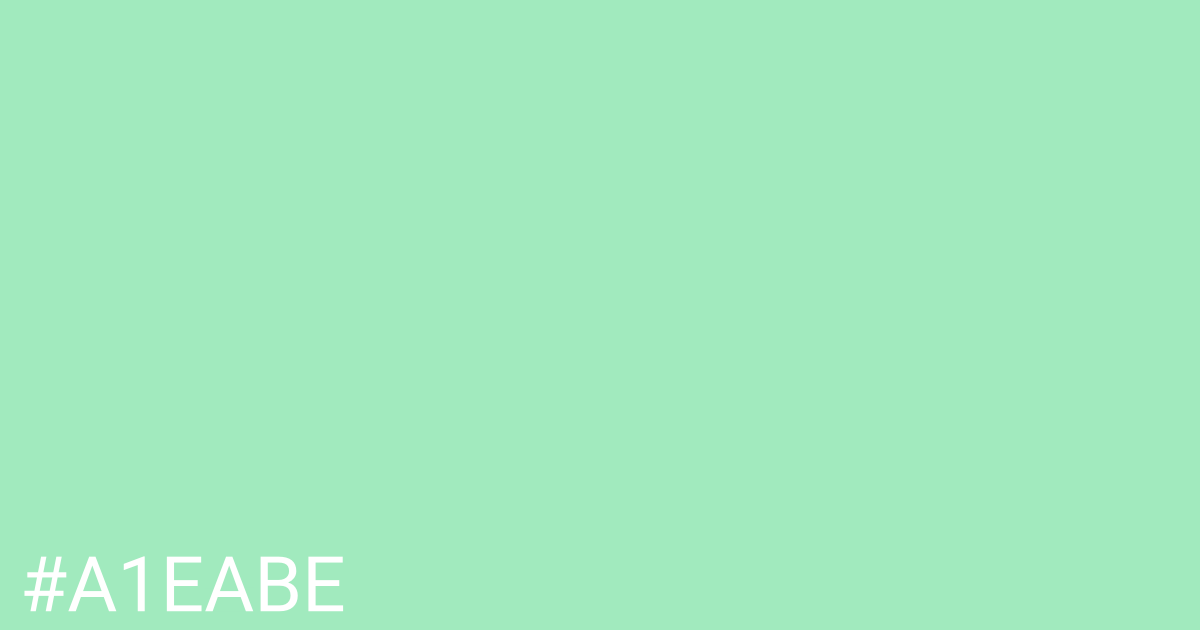 Hex color #a1eabe graphic