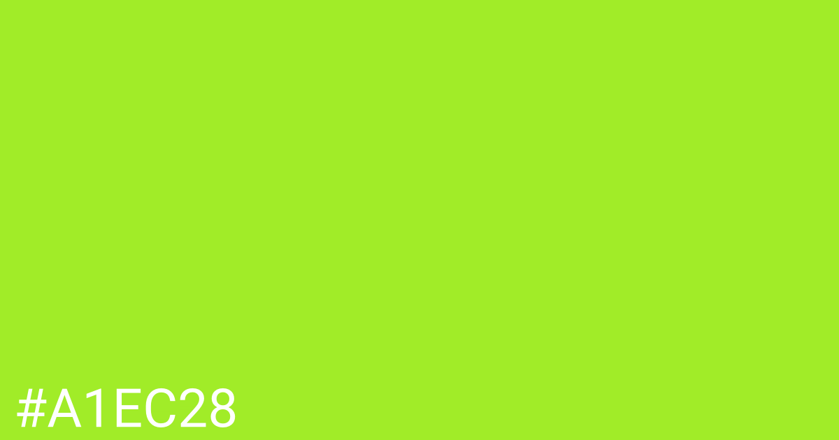 Hex color #a1ec28 graphic