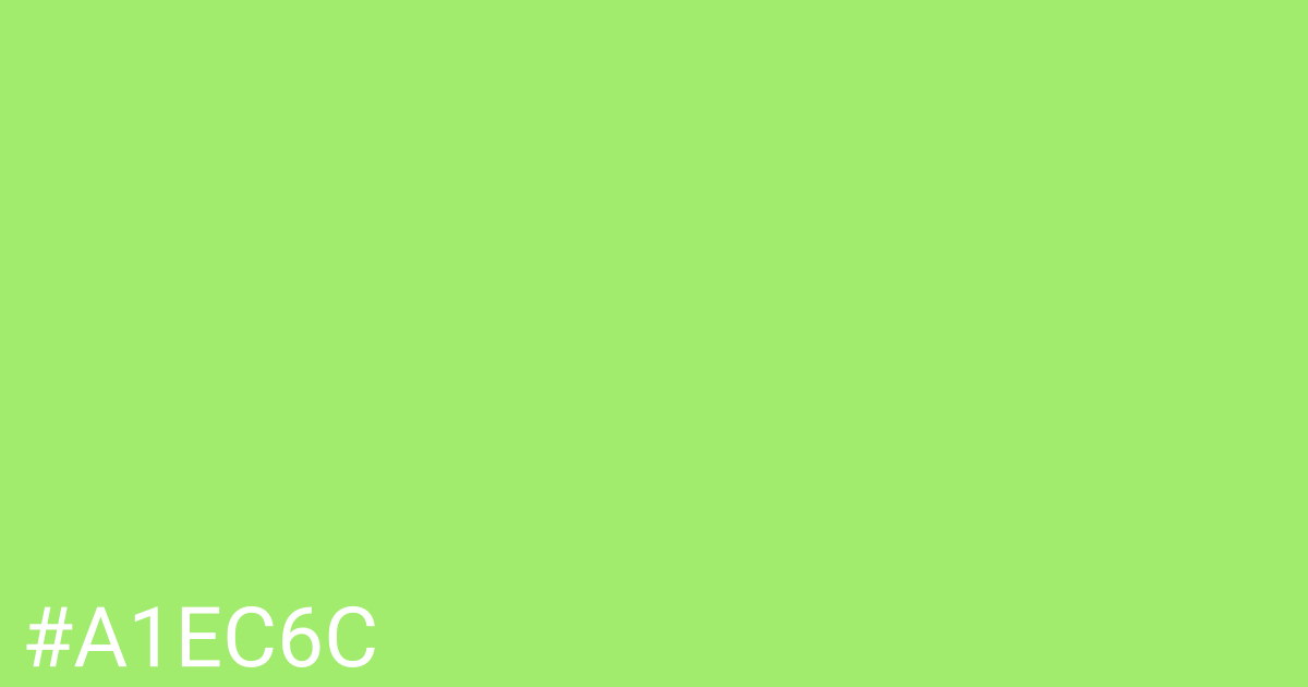 Hex color #a1ec6c graphic