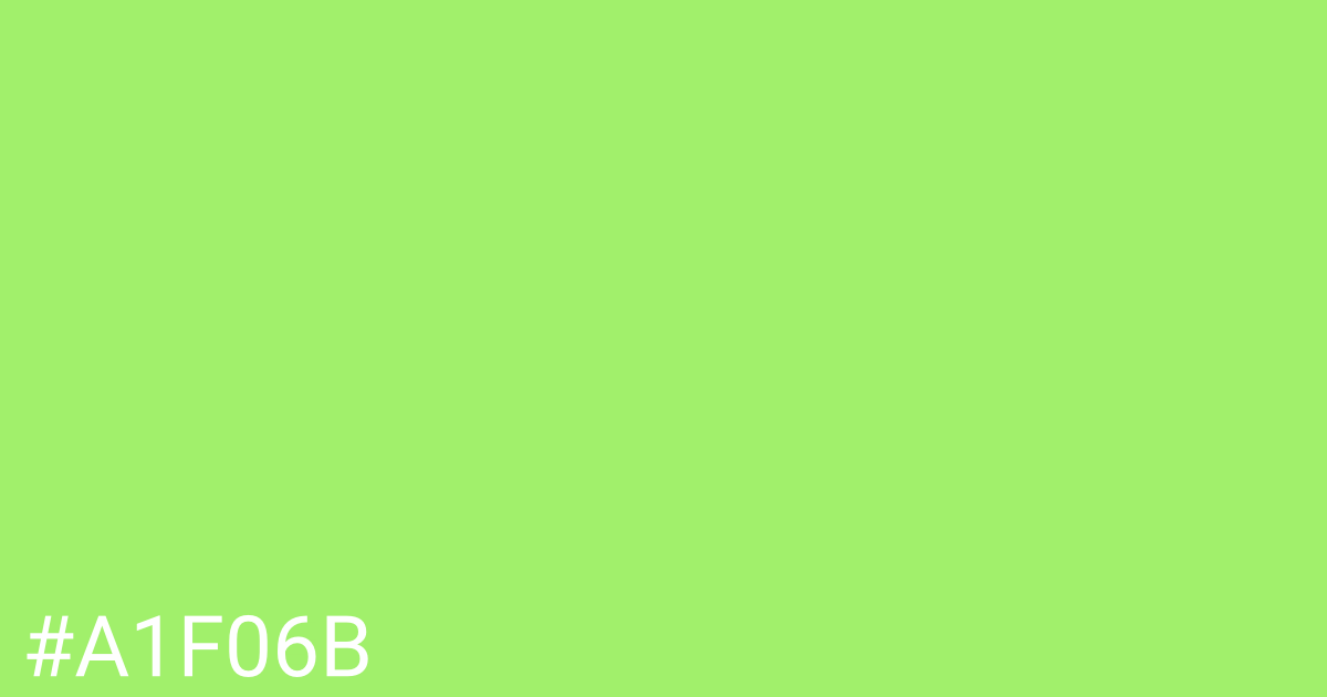 Hex color #a1f06b graphic