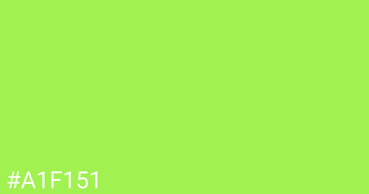 Hex color #a1f151 graphic