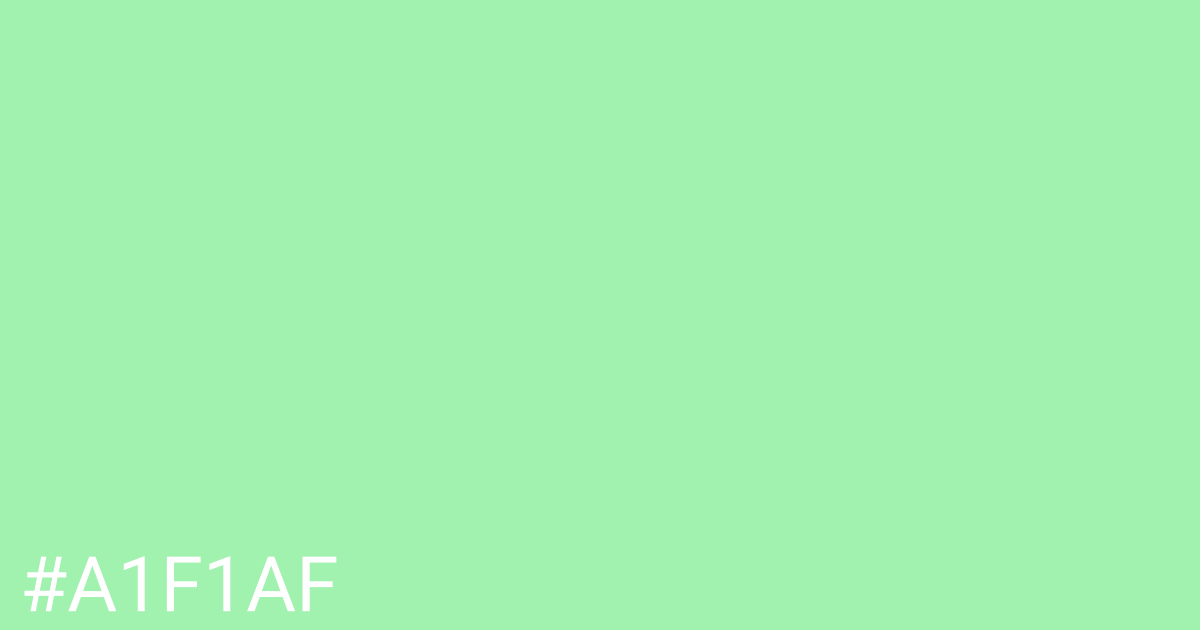 Hex color #a1f1af graphic