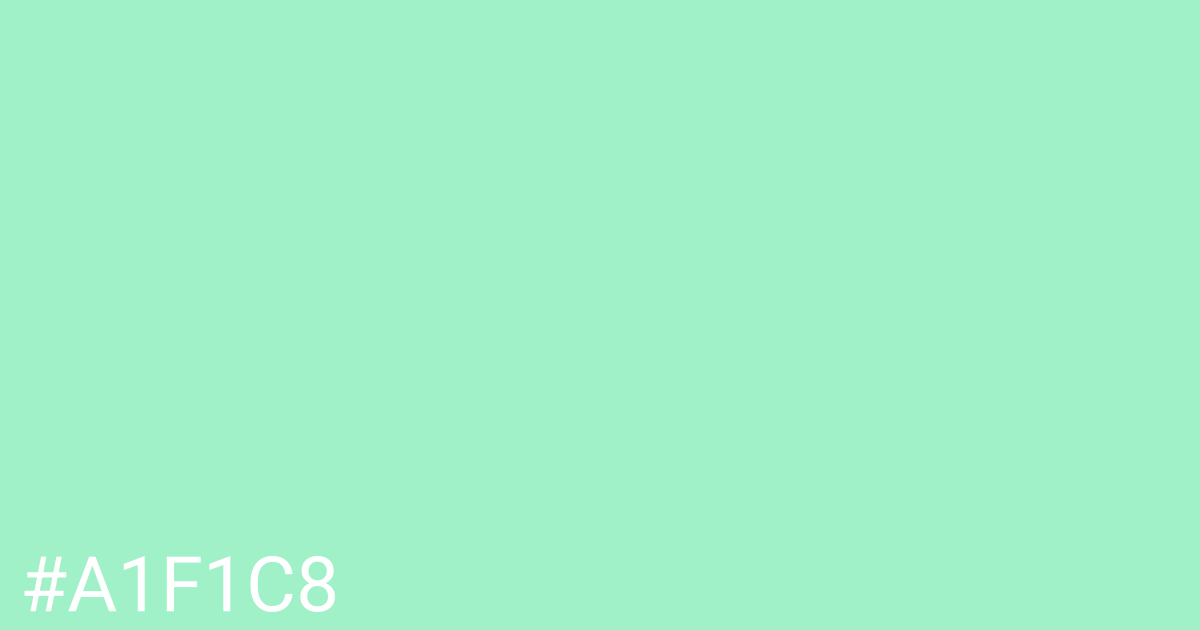 Hex color #a1f1c8 graphic