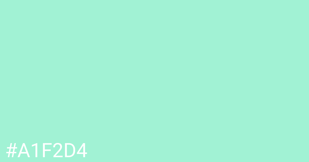 Hex color #a1f2d4 graphic