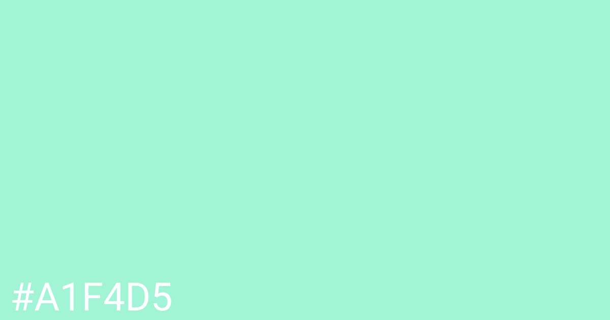 Hex color #a1f4d5 graphic