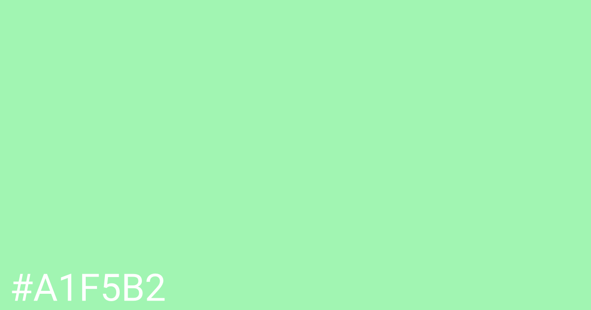 Hex color #a1f5b2 graphic