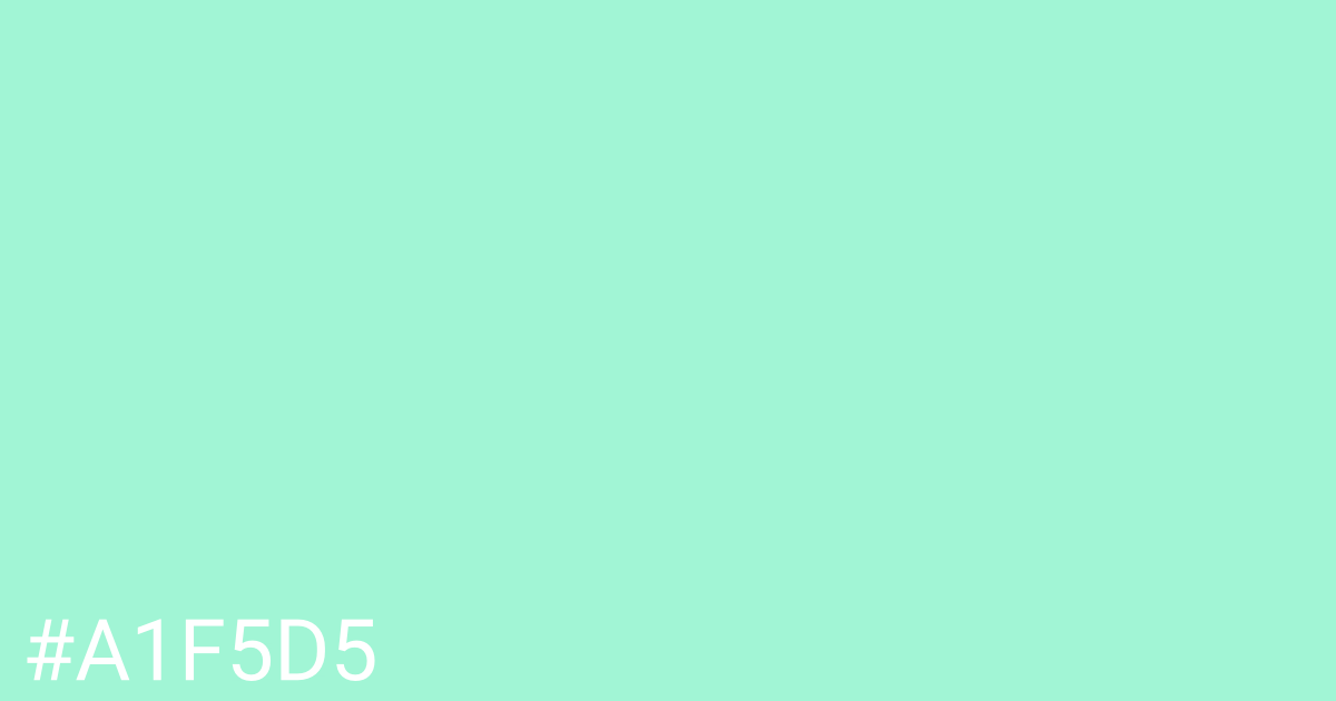 Hex color #a1f5d5 graphic