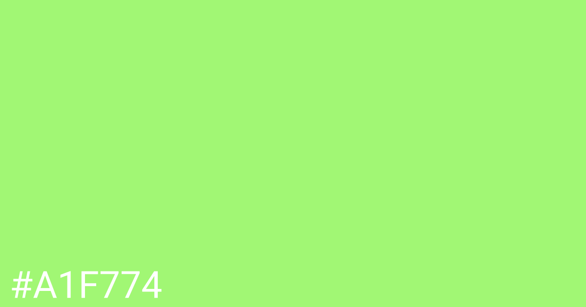 Hex color #a1f774 graphic