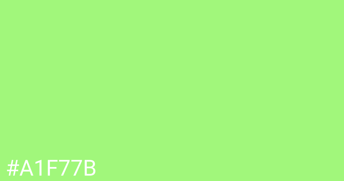 Hex color #a1f77b graphic