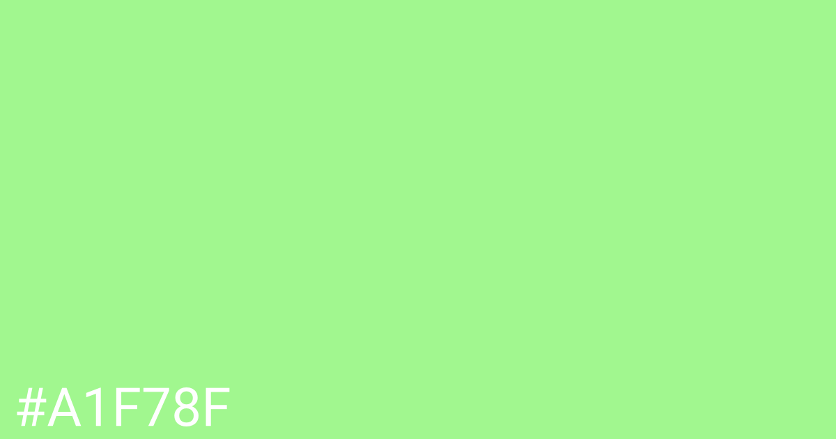 Hex color #a1f78f graphic