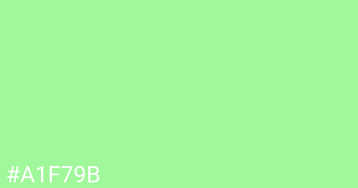 Hex color #a1f79b graphic