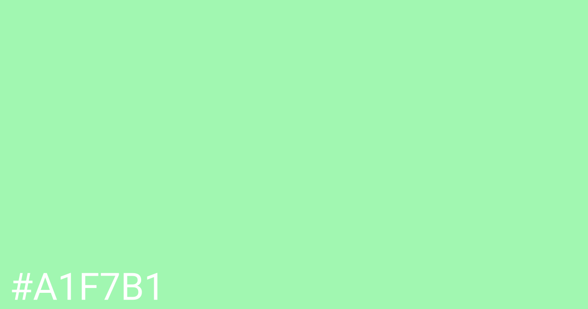 Hex color #a1f7b1 graphic