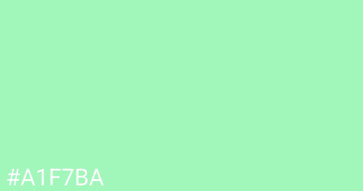 Hex color #a1f7ba graphic