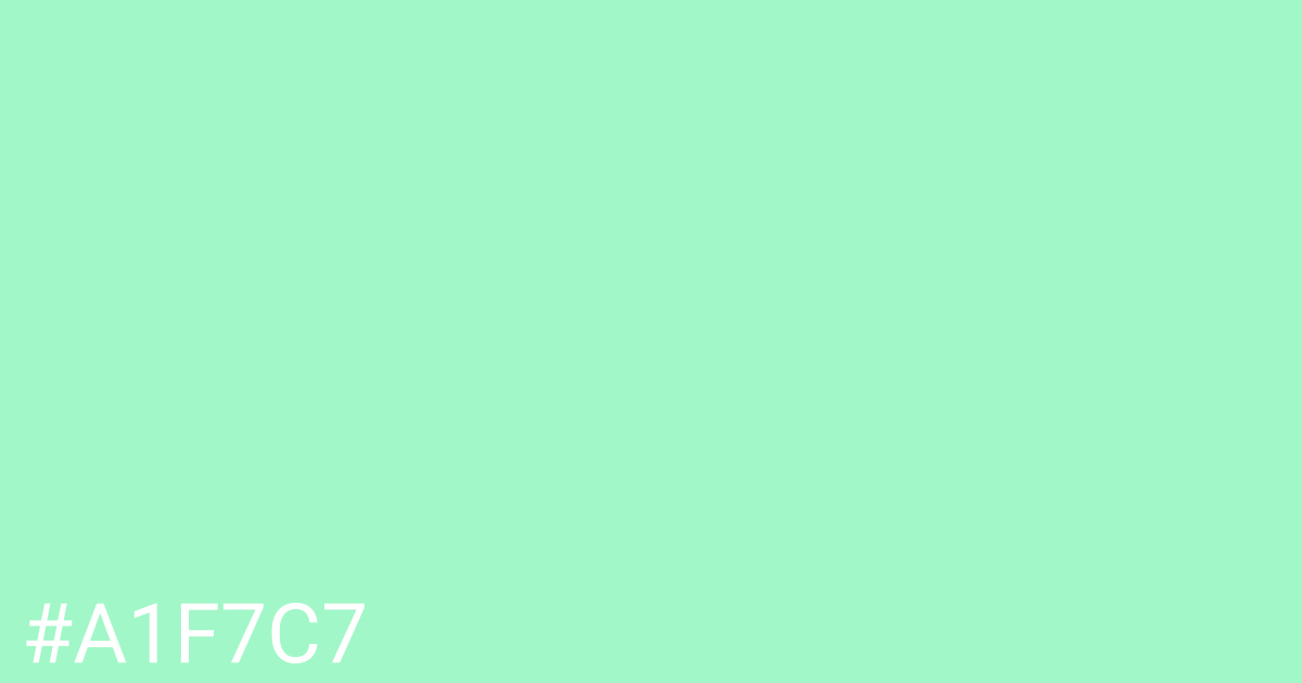 Hex color #a1f7c7 graphic