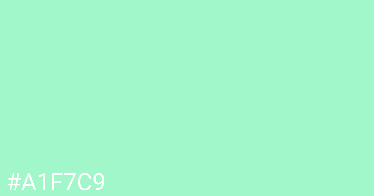 Hex color #a1f7c9 graphic