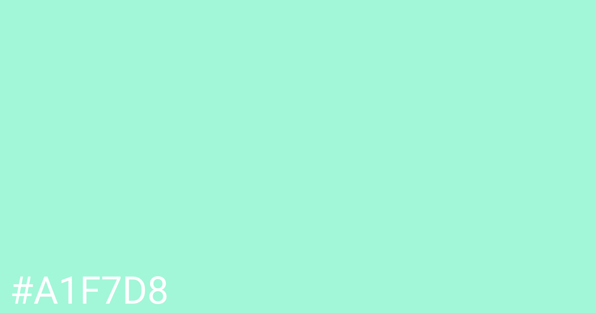 Hex color #a1f7d8 graphic