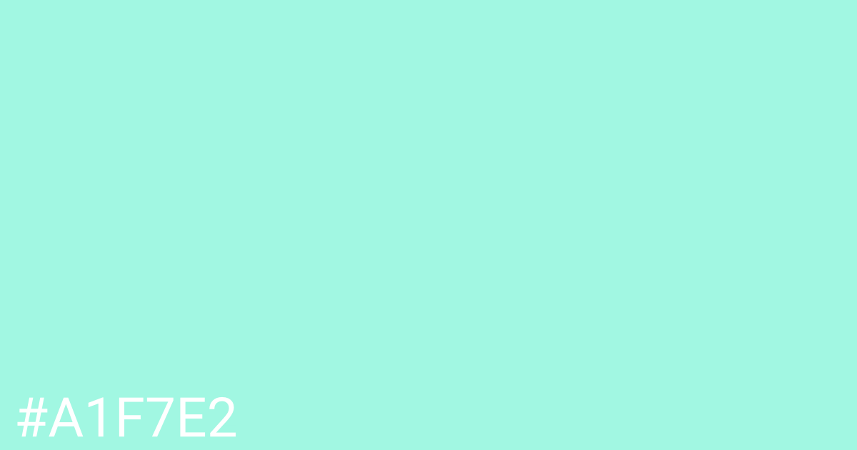 Hex color #a1f7e2 graphic