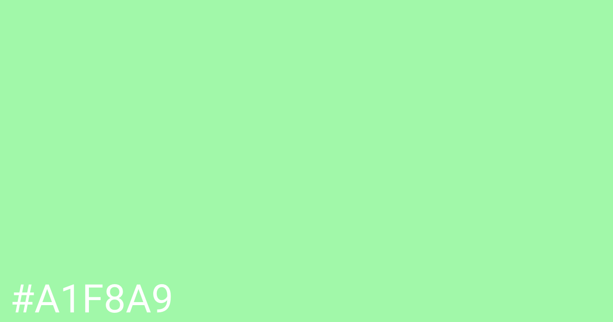 Hex color #a1f8a9 graphic