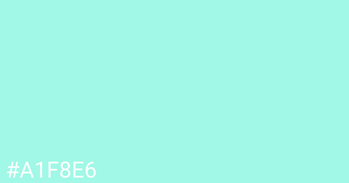 Hex color #a1f8e6 graphic