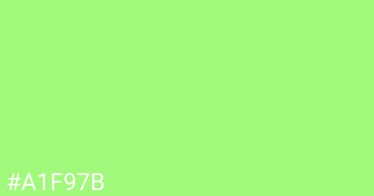 Hex color #a1f97b graphic