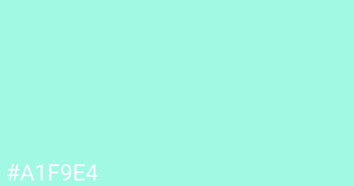 Hex color #a1f9e4 graphic