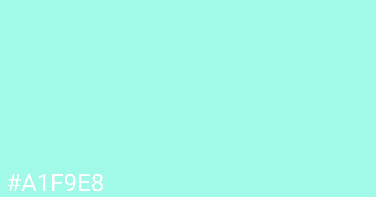 Hex color #a1f9e8 graphic