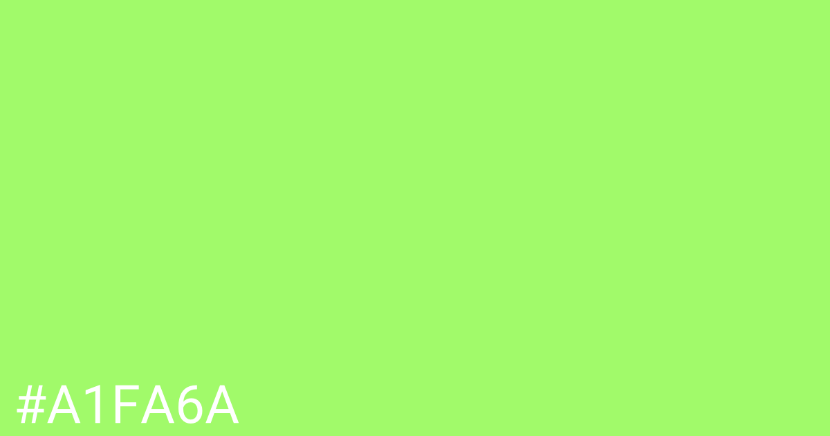 Hex color #a1fa6a graphic