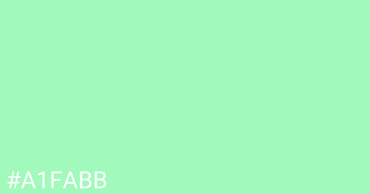 Hex color #a1fabb graphic