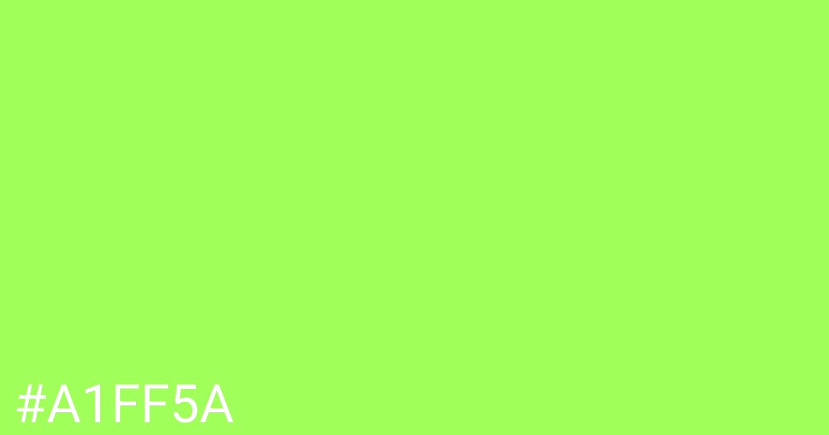 Hex color #a1ff5a graphic