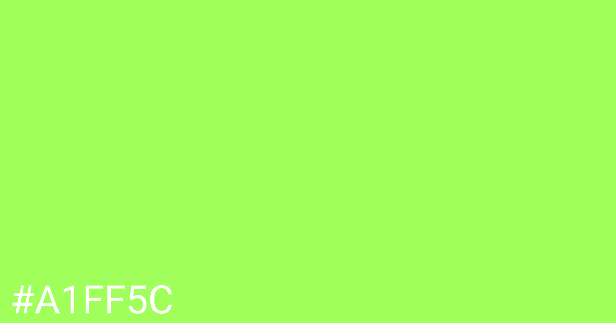 Hex color #a1ff5c graphic