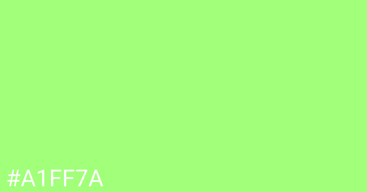 Hex color #a1ff7a graphic