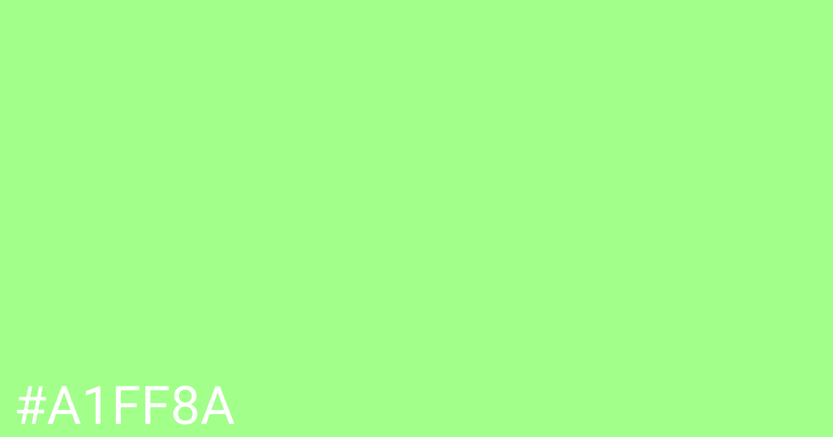 Hex color #a1ff8a graphic