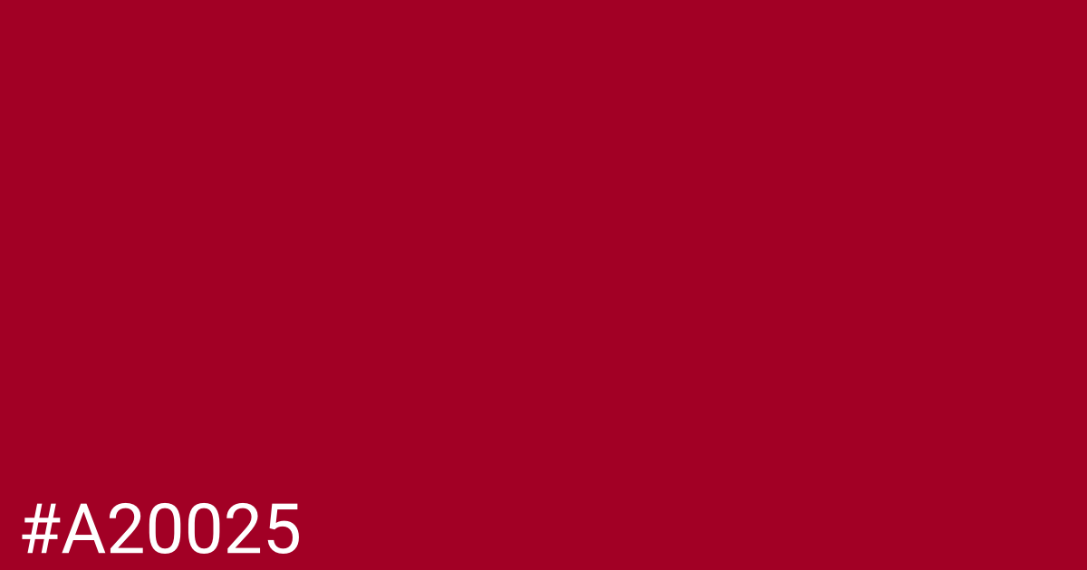 Hex color #a20025 graphic
