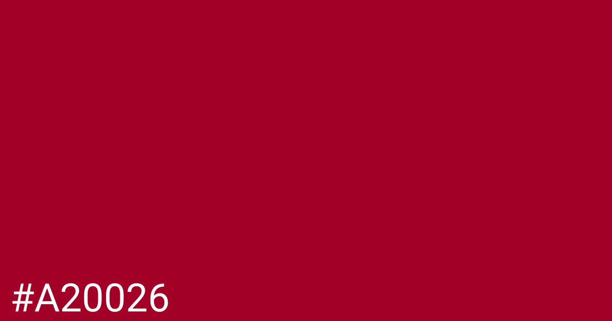 Hex color #a20026 graphic