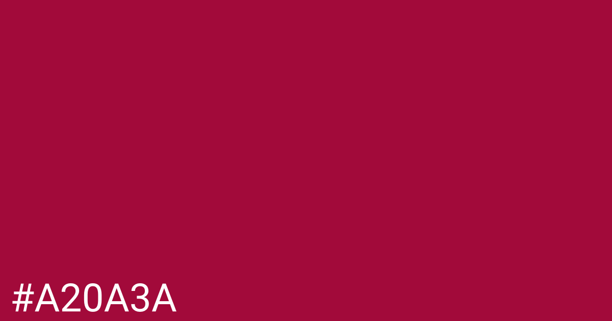 Hex color #a20a3a graphic