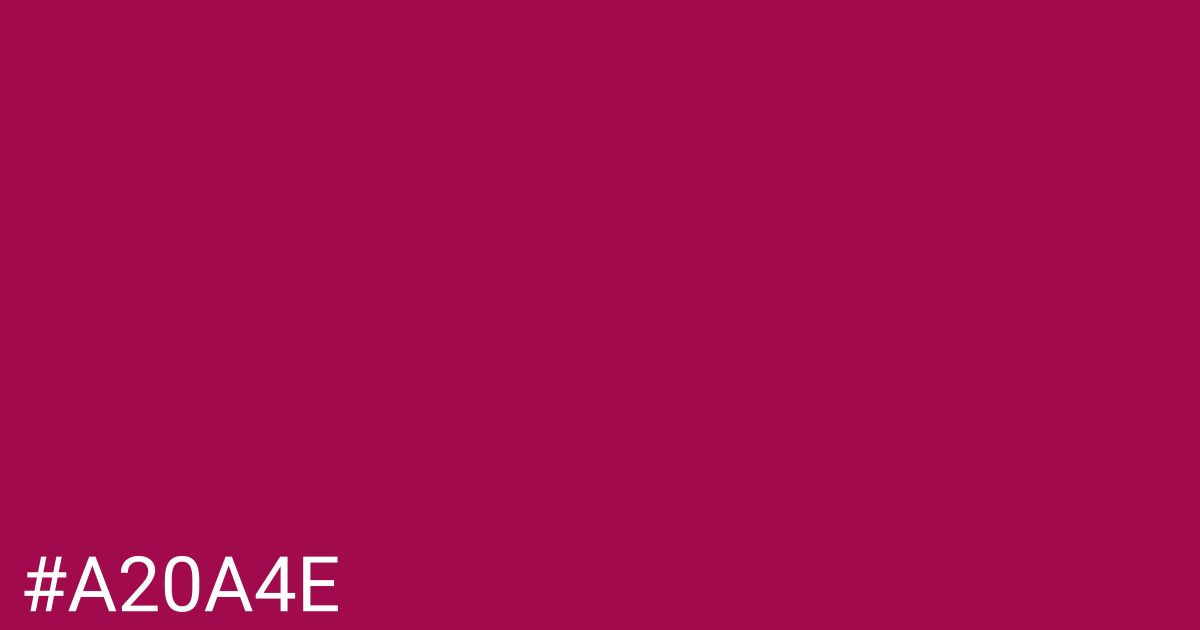 Hex color #a20a4e graphic