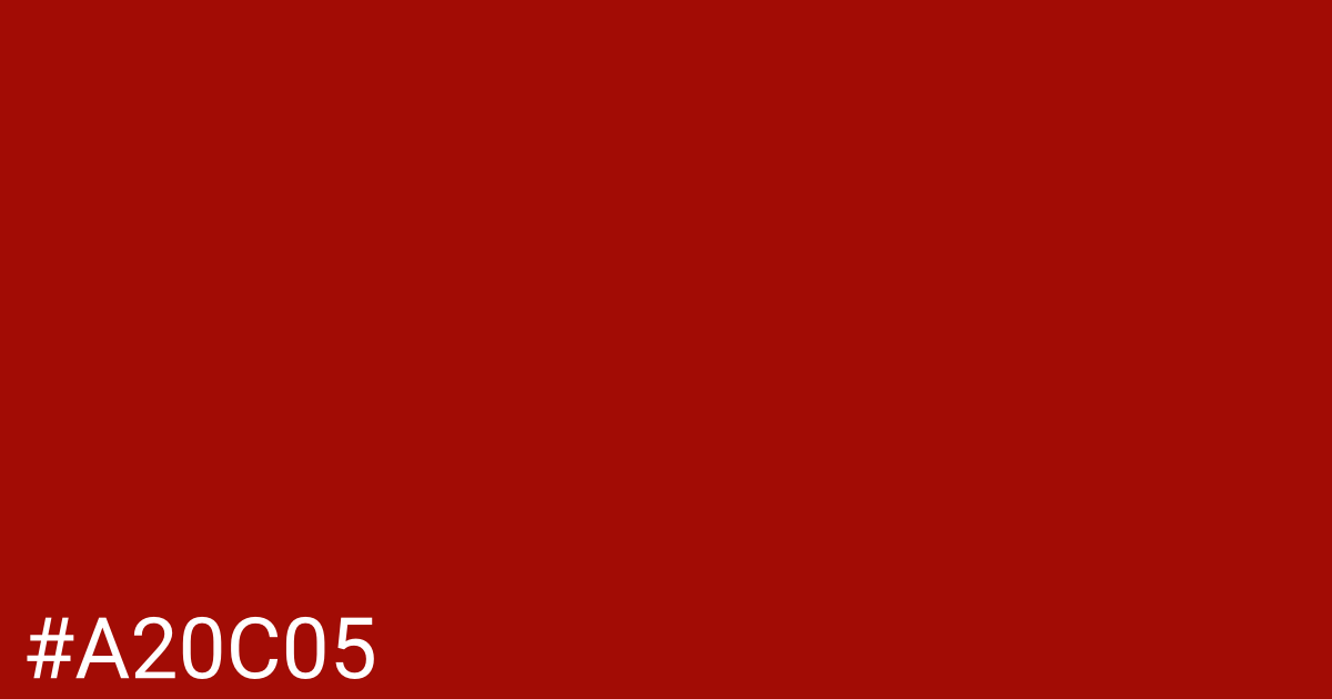 Hex color #a20c05 graphic