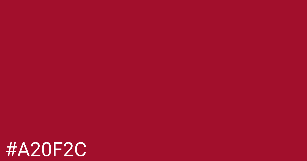 Hex color #a20f2c graphic