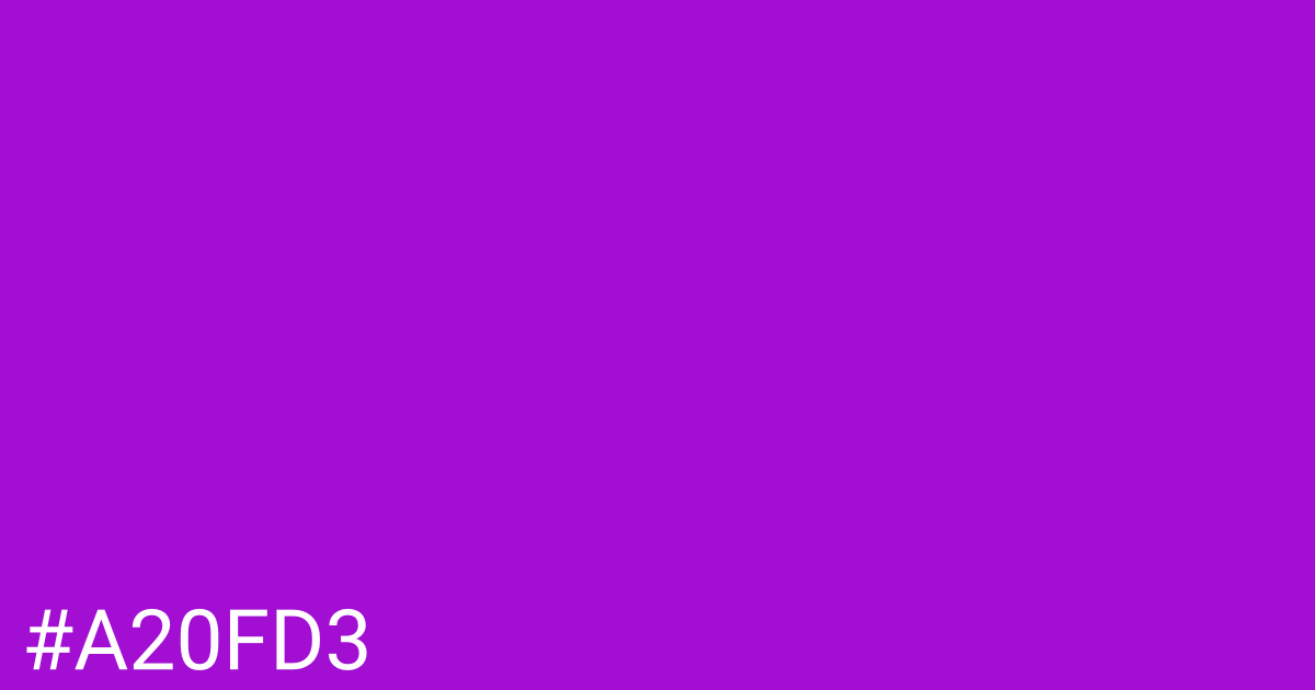Hex color #a20fd3 graphic