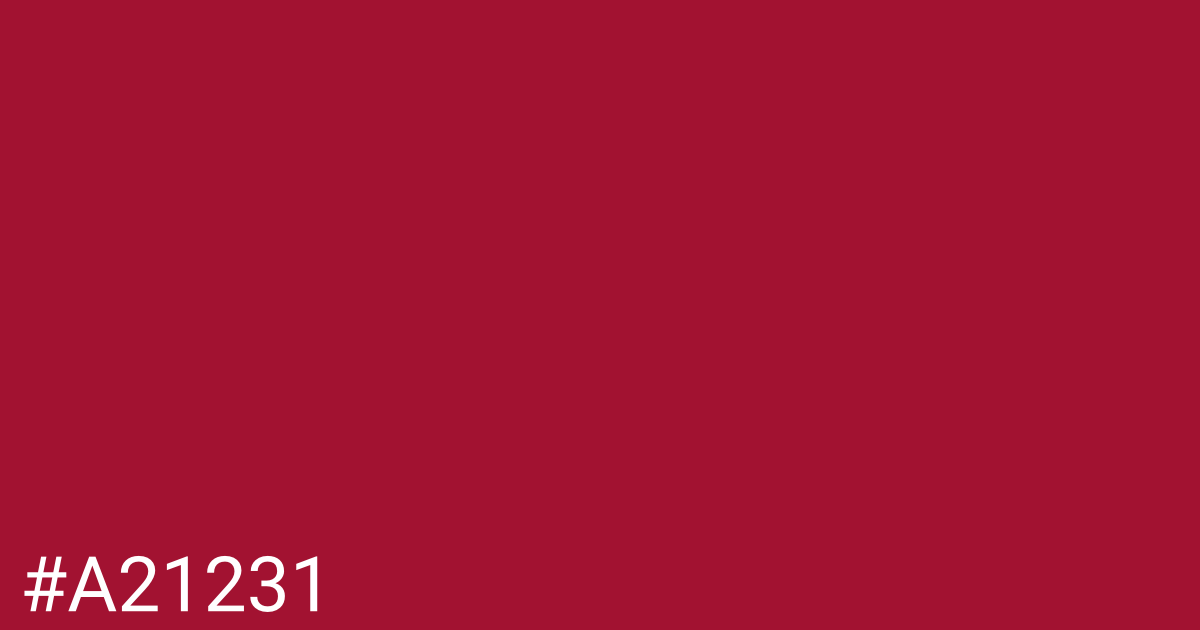 Hex color #a21231 graphic