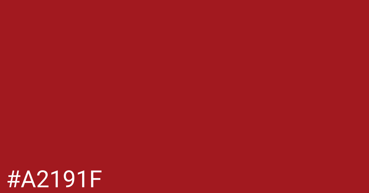 Hex color #a2191f graphic