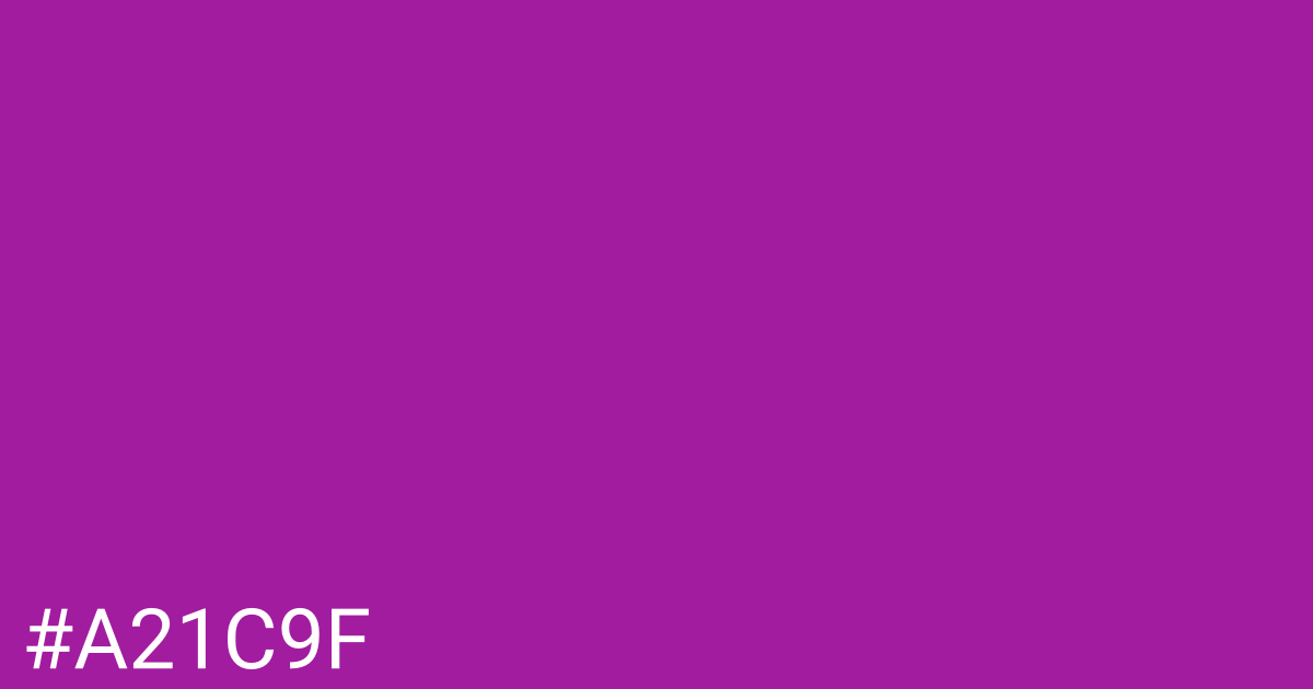 Hex color #a21c9f graphic