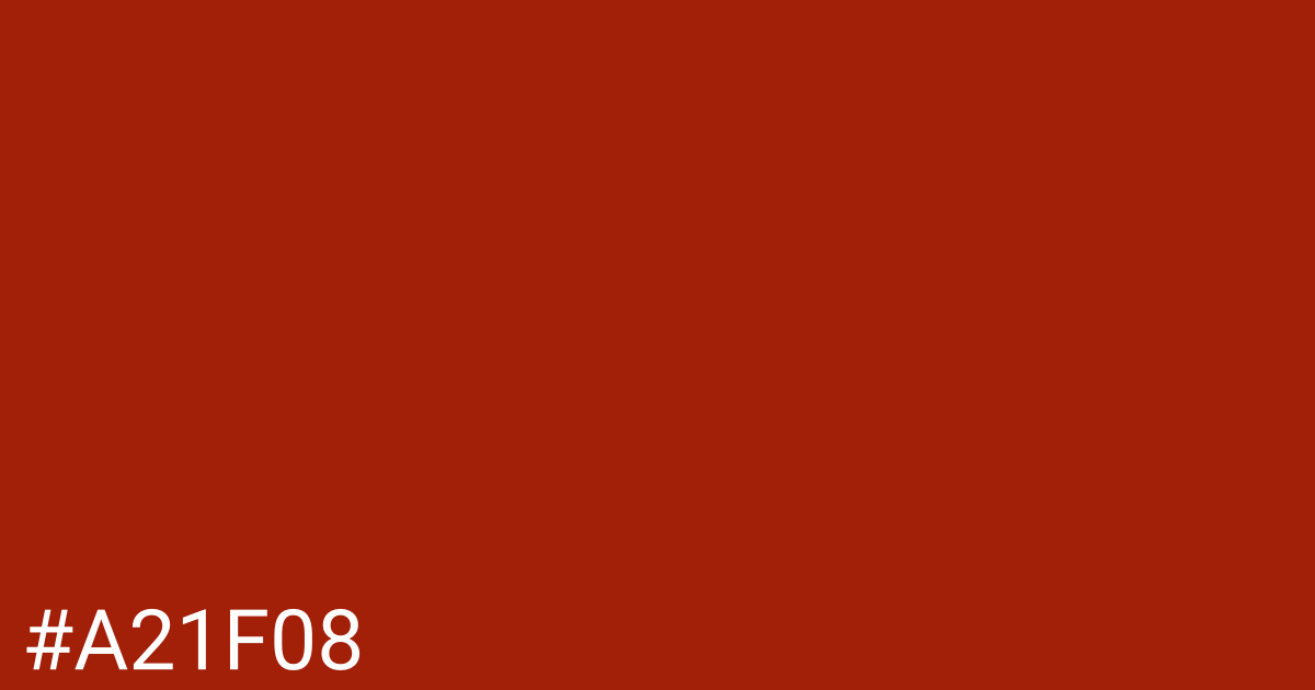 Hex color #a21f08 graphic