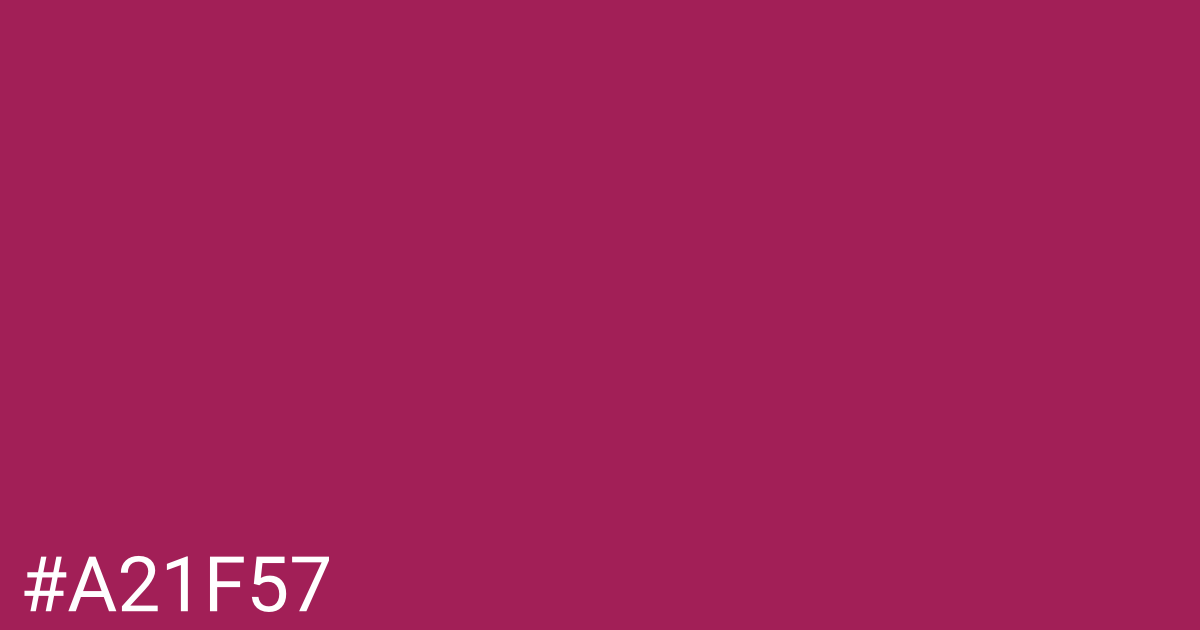 Hex color #a21f57 graphic