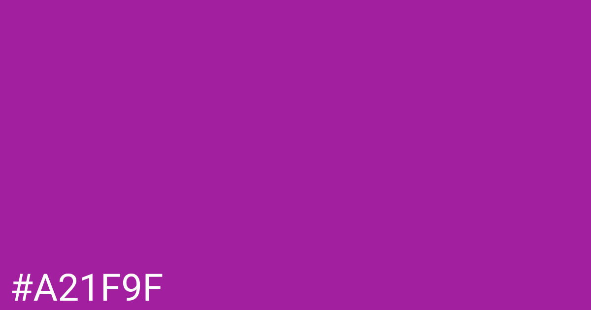 Hex color #a21f9f graphic