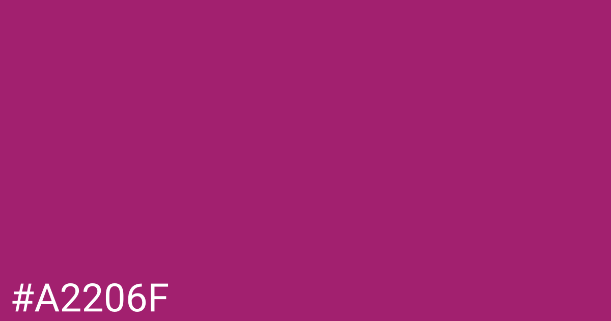 Hex color #a2206f graphic