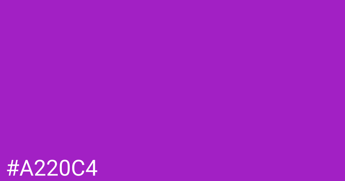 Hex color #a220c4 graphic