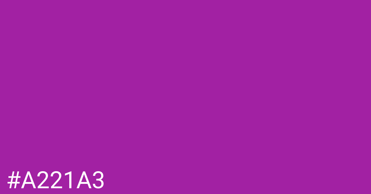 Hex color #a221a3 graphic