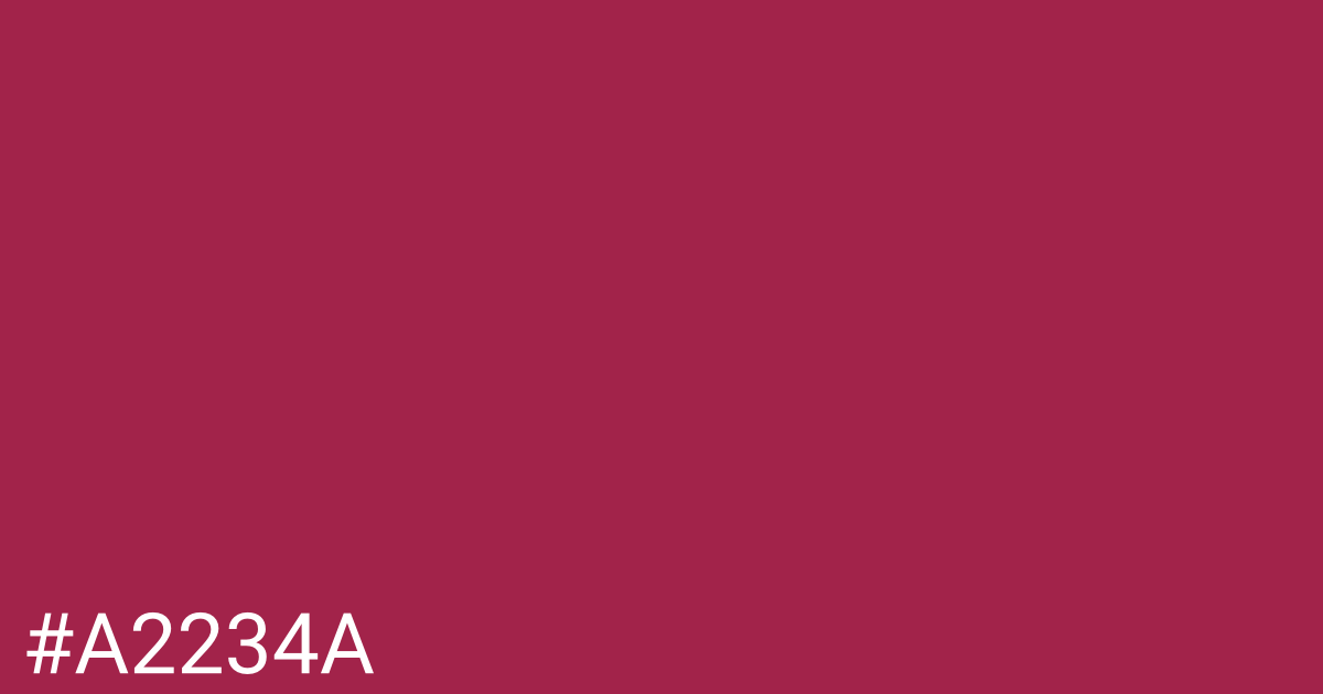 Hex color #a2234a graphic